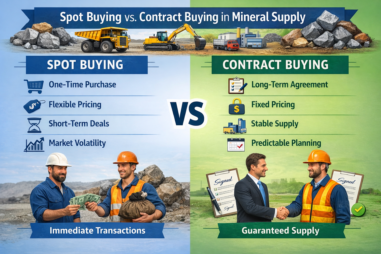 Spot vs Contract Buying in Mineral Supply